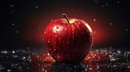 Apple in water design 