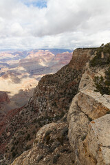 Fototapeta na wymiar View from the South Rim at Grand Canyon National Park in winter, Arizona, USA