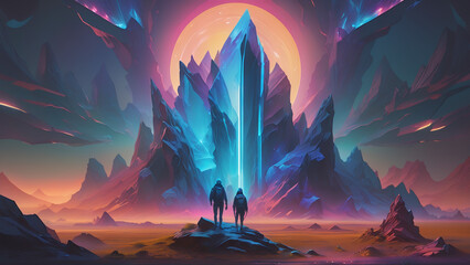 Fototapeta premium sunrise in the mountains