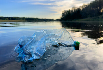 Plastic pollution is filling ocean and devastating wildlife. Aquatic trash disaster. Plastic Crisis...