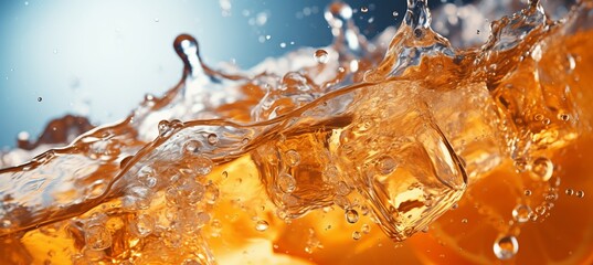 Splash sweet soft drink. Generative AI technology.
