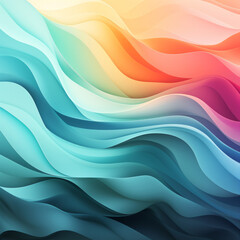 Abstract background with blue, orange and yellow waves. Vector illustration, Dynamic Effect Abstract Background