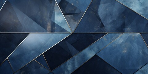 Blue Marble Creative Abstract Geometric Wallpaper. Display graphic. Computer Screen Digiral Art. Abstract Bright Surface Geometrical Horizontal Background. Ai Generated Vibrant Texture Pattern.