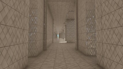 person in the corridor