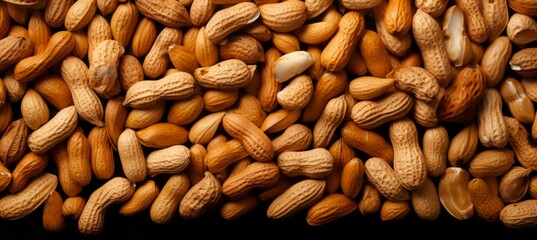 Roasted nuts texture background. Generative AI