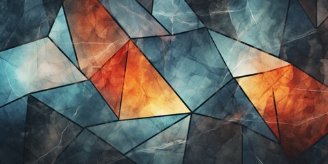 Colorful Marble Creative Abstract Geometric Wallpaper. Display graphic. Computer Screen Digiral Art. Abstract Bright Surface Geometrical Horizontal Background. Ai Generated Vibrant Texture Pattern.