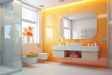Modern Bathroom - colorful