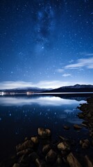 The beautiful mountains, the lake, the stars, the Milky Way, the quiet night