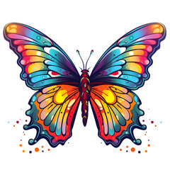 Colorful Butterfly Clipart Illustration