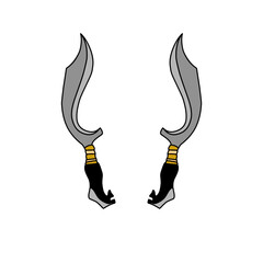Ilustration knife kujang