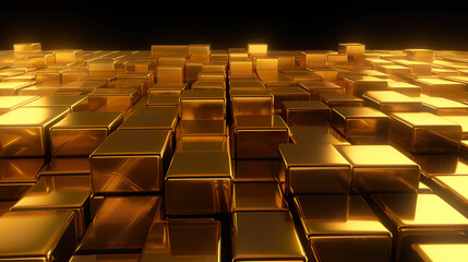 Obraz premium たくさんの金塊