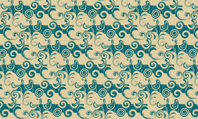 Floral swirl pattern vector background design.