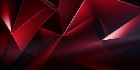 Ruby Crystal Creative Abstract Geometric Wallpaper. Display graphic. Computer Screen Digiral Art. Abstract Bright Surface Geometrical Horizontal Background. Ai Generated Vibrant Texture Pattern.
