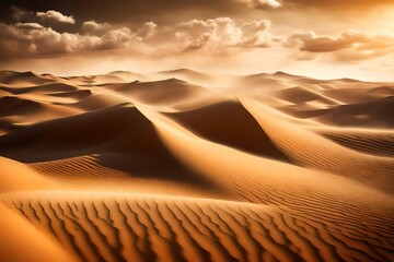 Fototapeta na wymiar sand dunes in the desert, sunset in desert 