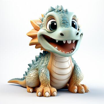cute tirex dinosaur cartoon