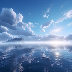 clouds over the beautiful sea