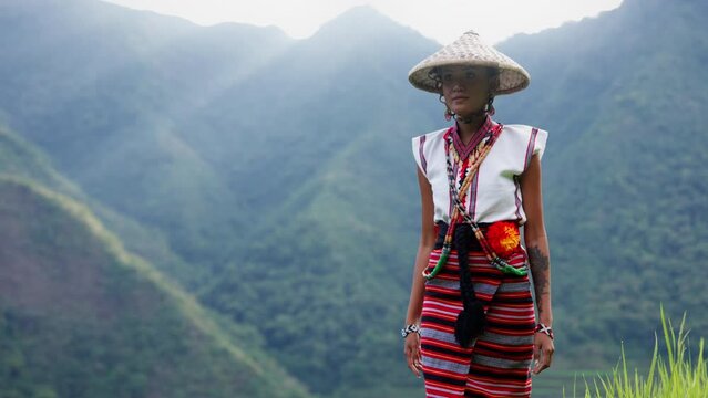 Woman Wearing Cultural Attire