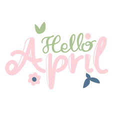 Hello April Lettering