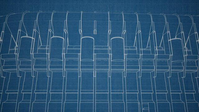 bluprint style sport stadium