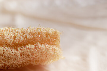 A loofah sponge, sustainable and ecological hygiene product for exfoliation 