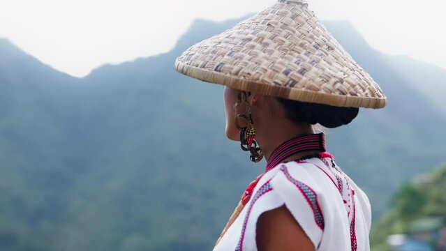 Woman Wearing Traditional Attire