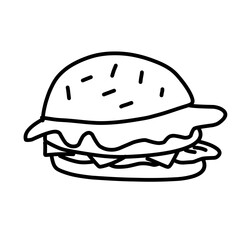 Fast food Doodle Illustration