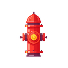 red fire hydrant vector isolated on transparent background