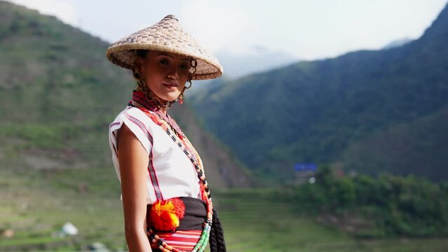 Graceful Lady In Traditional Attire