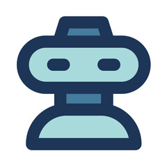 robot of customer service and support icon
