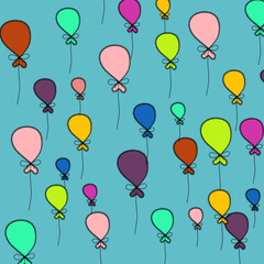 Background with balloons