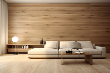 Modern Livingroom - woodn pattern - obrazy, fototapety, plakaty