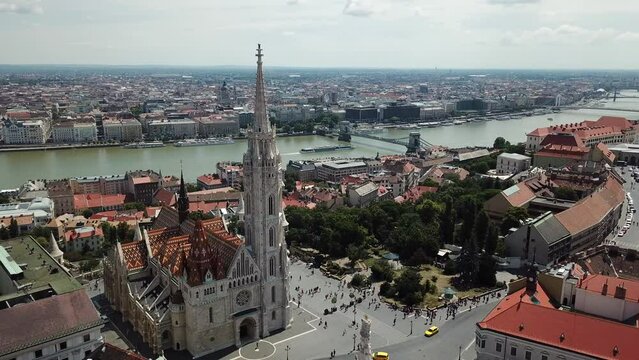Cityscape of Budapest with River Danube in the background