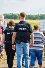 Polizeipräsenz als Sicherheitsmaßnahme auf einem jährlich stattfindenden Volksfest in Havelberg...