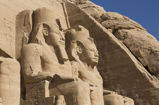 Colossi Of Ramses Ii, Sun Temple, Abu Simbel Temples; Egypt