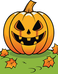 Halloween cartoon illustration kid vector image