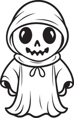 Halloween cartoon coloring illustration kid childern vector  image