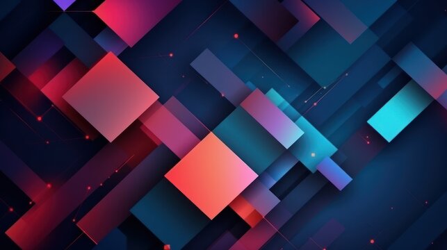 Abstract geometric background technology with square shape background. You can use for ad, poster, template, business presentation