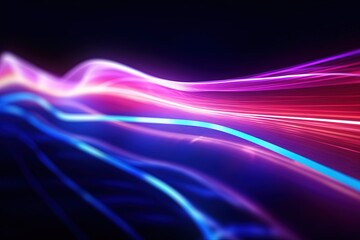 abstract futuristic background with pink blue glowing neon moving high speed wave lines and bokeh lights. Data transfer concept Fantastic wallpaper