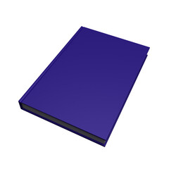 Blue book 3d rendering for mock up, 3d rendering png file