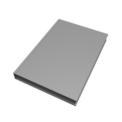 white book 3d rendering for mock up, 3d rendering png file