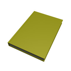 yellow book 3d rendering for mock up, 3d rendering png file