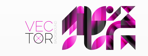 Amalgamation of geometric forms on minimalist abstract canvas, providing versatility and visual allure for digital designs, presentations, website banners, social media posts