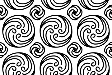 Handwritten line doodle simple modern seamless pattern background	