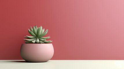 Small plant in pot succulents or cactus isolated on background.  generative AI