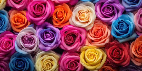 Multicolored roses
