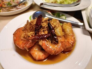 food, delicious, gourmet, seafood, tasty, asian, cuisine, healthy, dish, restaurant, shrimp, cooked, sauce, thai, spicy, tamarind, meal, prawn, hot, ingredient, taste, thailand, chili, cooking, steam,