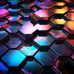 Abstract background Abstract hexagon background Abstract 3D background Abstract hexagons background Abstract 3D colorful background