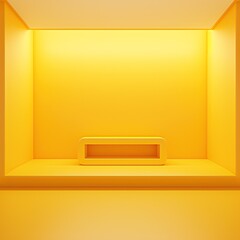 Empty yellow space, room, stage for advertising, text, design