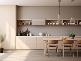modern kitchen interior with kitchen