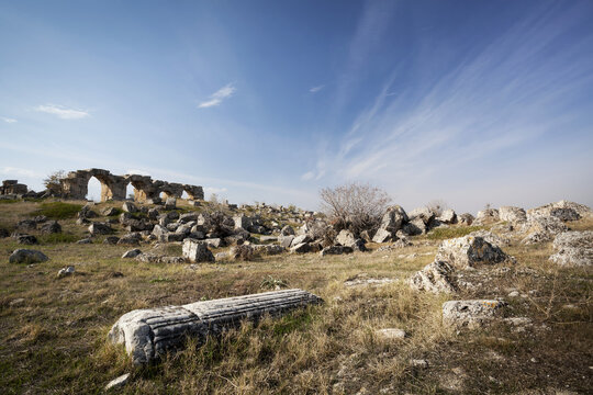 Some Of The Arches That Were Part Of The Gymnasium/Bathhouse, Located North Of The Stadium, Dedicated To The Emperor Hadrian And His Wife Sabina Around 124 Ad; Laodicea, Turkey
